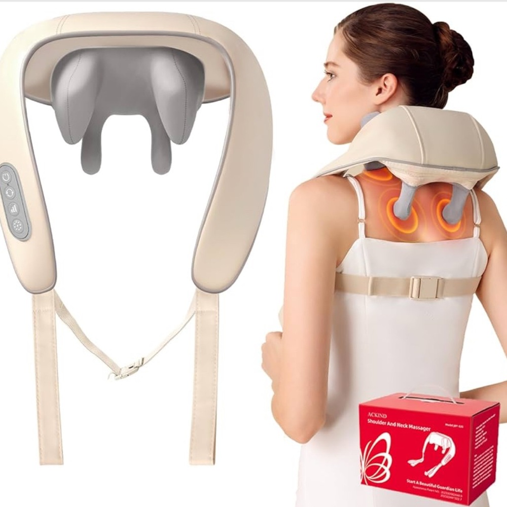 Beige Neck and Shoulder Massager